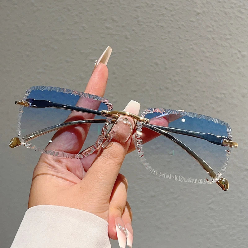 Lunettes de Soleil Sans Monture Carrées Verres Dégradés UV400 — CLEVI Paris