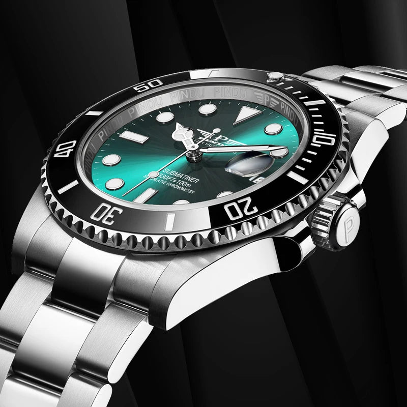 Montre PINDU PD6591 Mécanique Automatique Miyota Acier 40 mm Étanche 10 Bar – CLEVI Paris