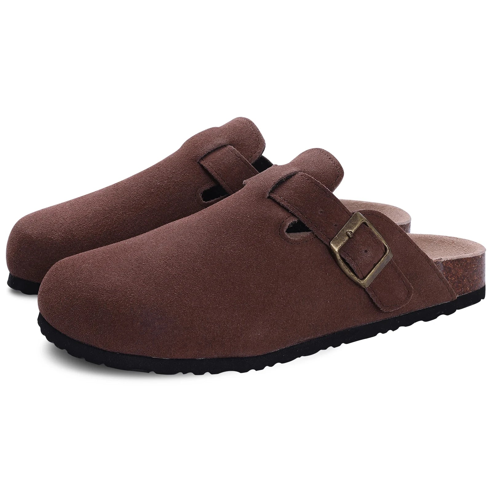 Mules Clogs Daim & Liège Style Britannique | Mixte EU 36-46 Multicolore