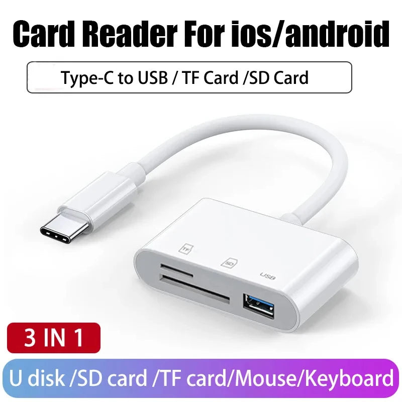 Adaptateur OTG SD/TF Lightning & USB-C iPhone Android – CLEVI Paris