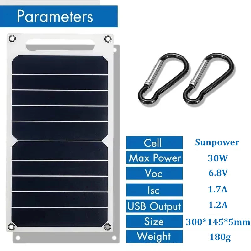 Panneau Solaire 6W USB Portable Monocristallin Camping Randonnée – CLEVI Paris