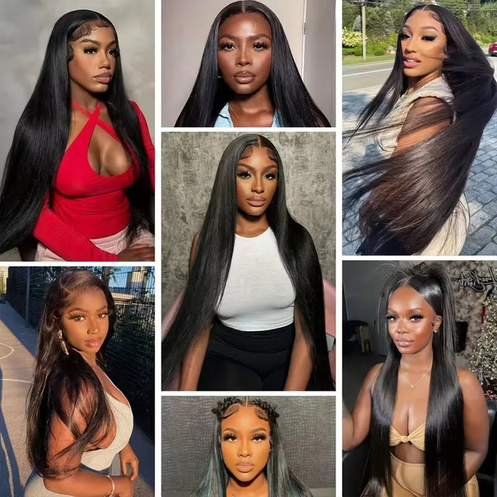Perruque Straight HD Lace 13x4 13x6 Glueless 100% Cheveux Humains 16-42 Pouces – CLEVI Paris