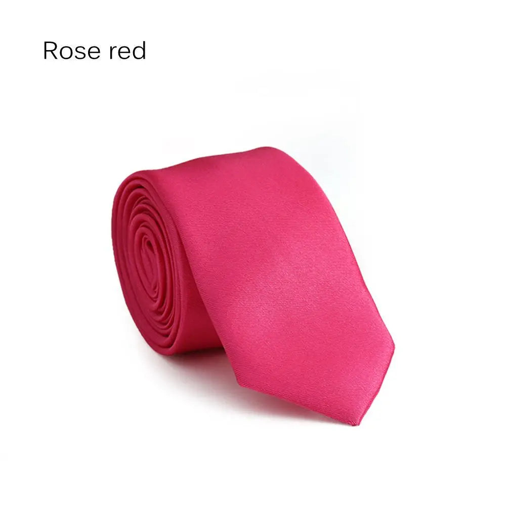 Cravate homme unie fine 5 cm – CLEVI Paris