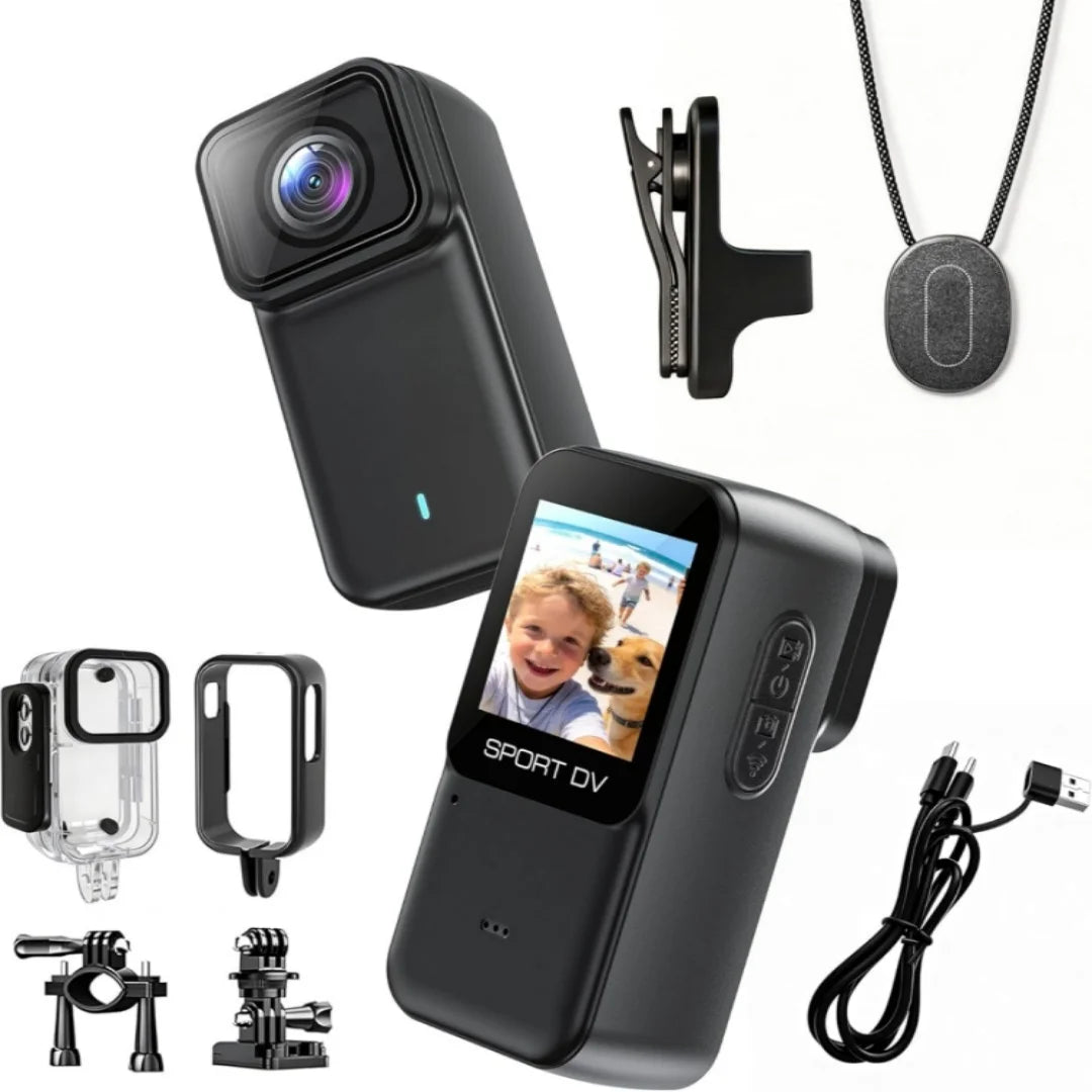 Mini Caméra 4K UHD Kaysunlink M21 – Étanche IPX7 30m Grand Angle 120° 53g Écran 1,47" 180 Min WiFi Vlog – CLEVI Paris