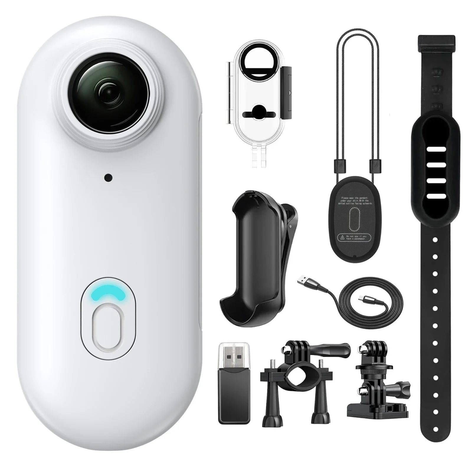 Mini Caméra Corporelle Kaysunlink H88 – 4K UHD ou 1080P Pendentif Magnétique Clip 360° WiFi Format Pouce – CLEVI Paris