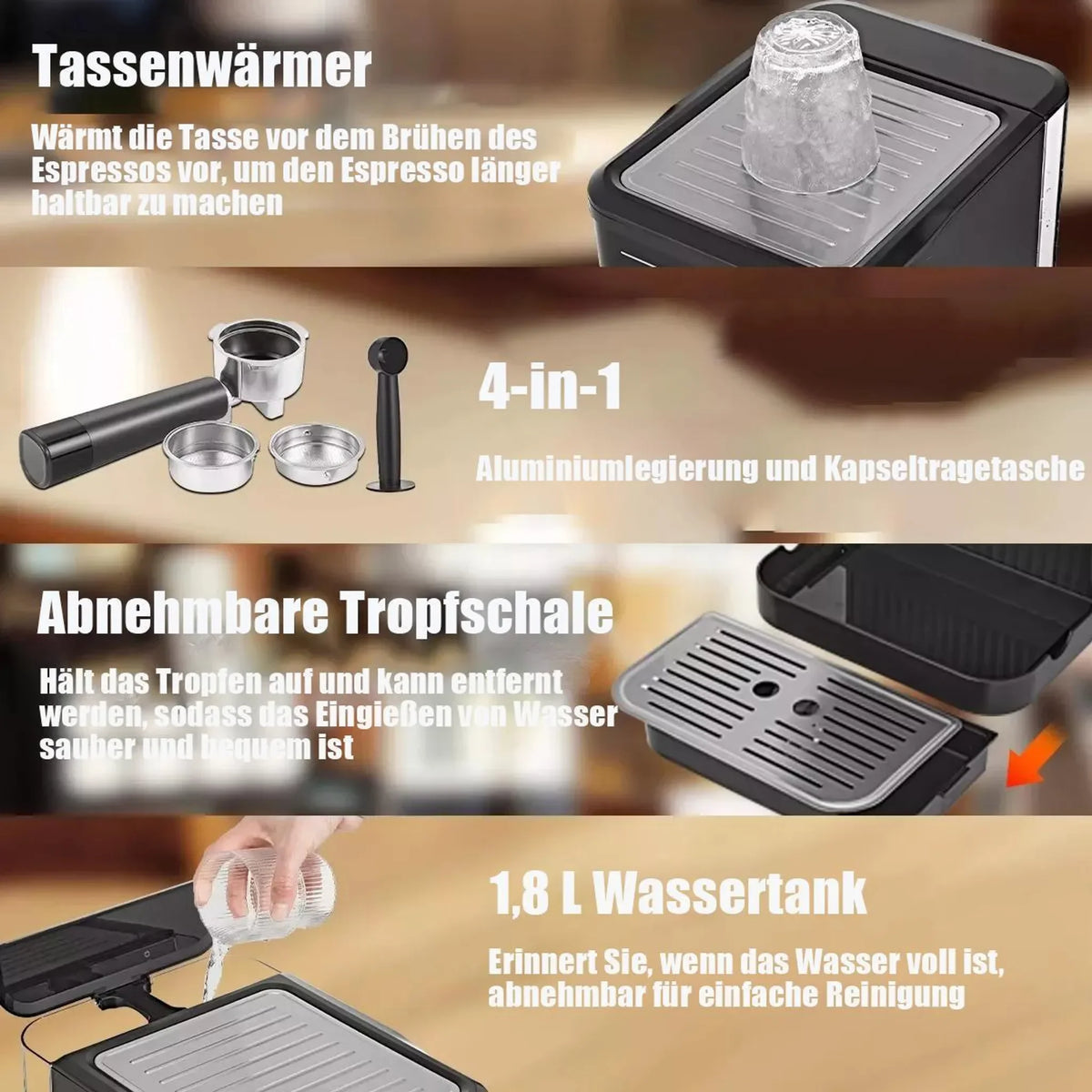 Machine expresso 20 bars, écran tactile et vapeur – CLEVI Paris