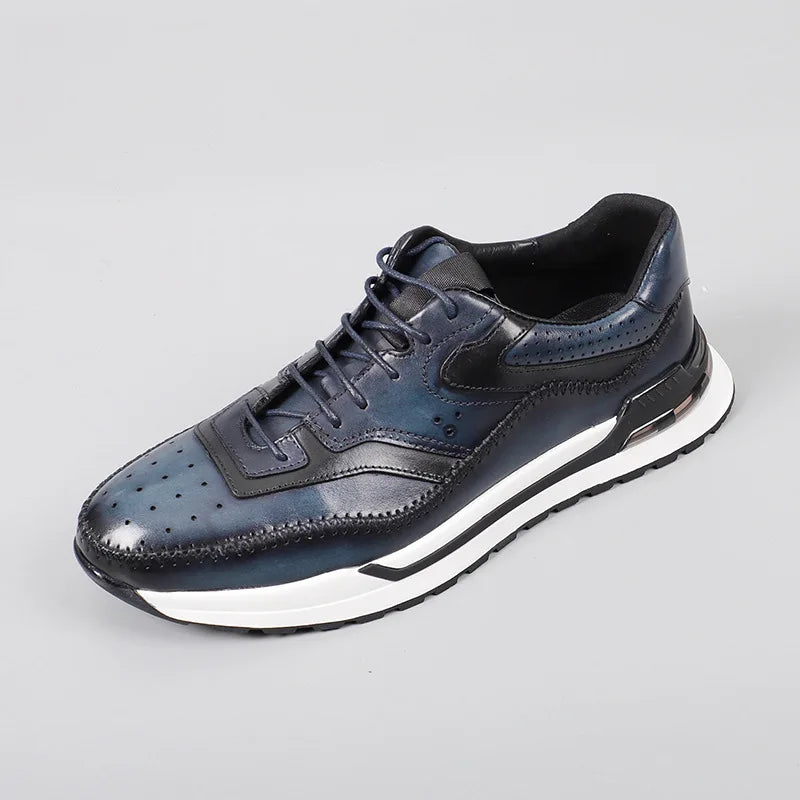 Sneakers en cuir à lacets pour homme – CLEVI Paris
