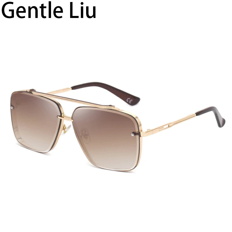 Lunettes de Soleil Oversize Sans Monture Carrées UV400 Homme – CLEVI Paris