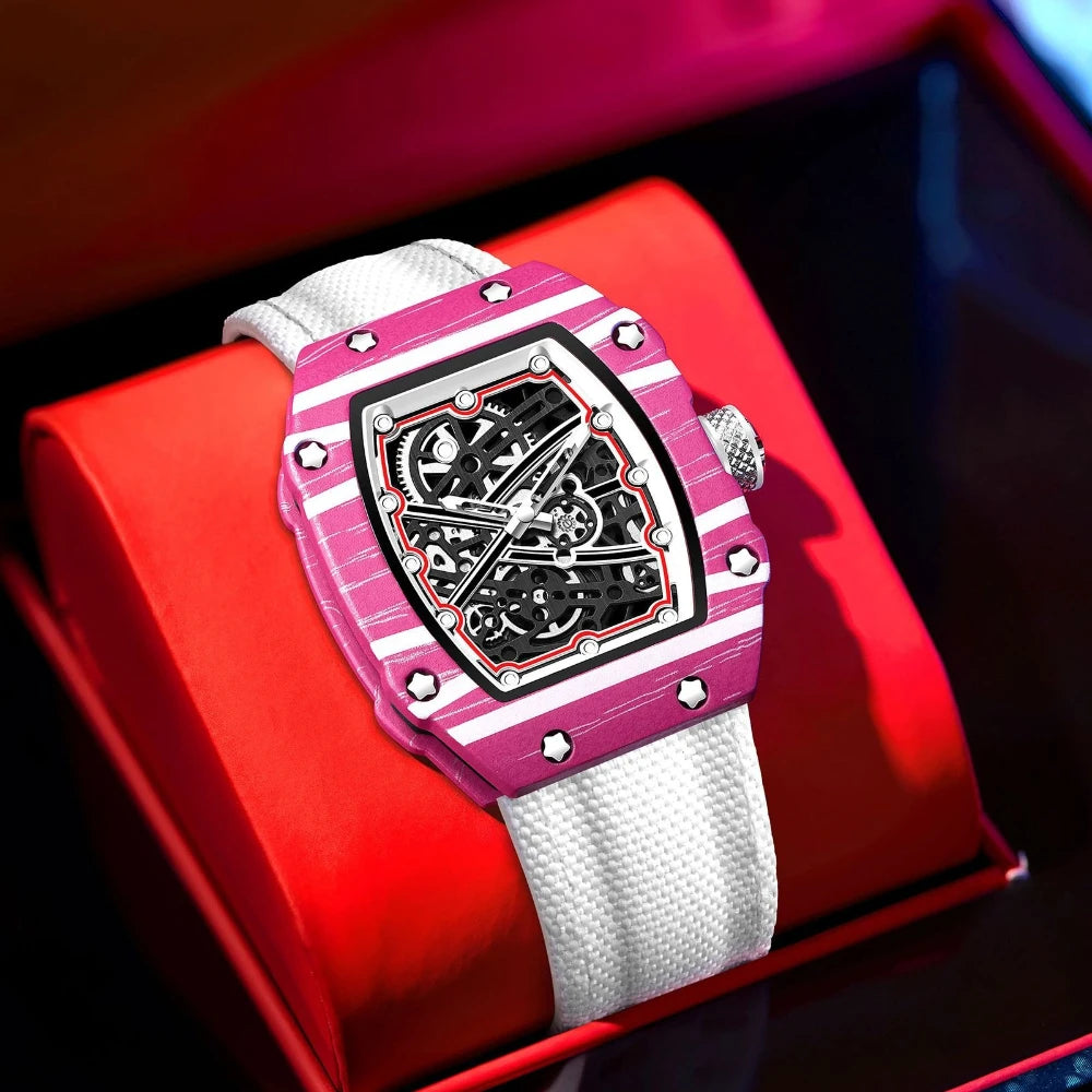 STARPERISH Montre Automatique Japonais Homme Tonneau Ultra-Fin Nylon Lumineux – CLEVI Paris