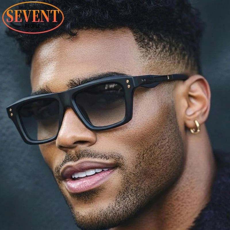 Lunettes de Soleil Steampunk Carrées Homme | UV400 Verres Dégradés & Polarisés | Conduite Vintage – CLEVI Paris