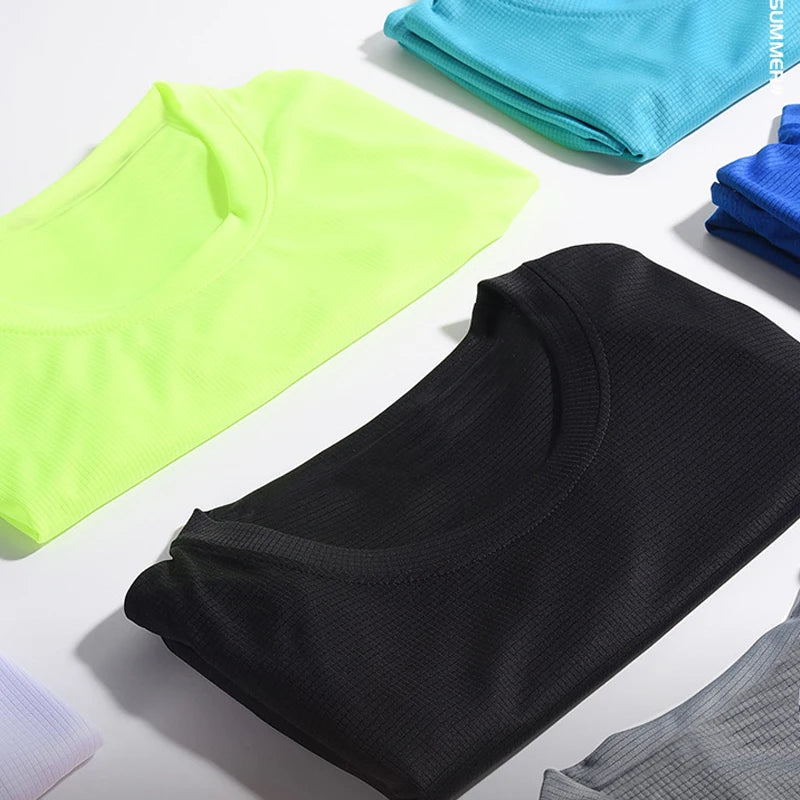 T-Shirt Sport Homme Séchage Rapide – Fitness Running Gym Manches Courtes