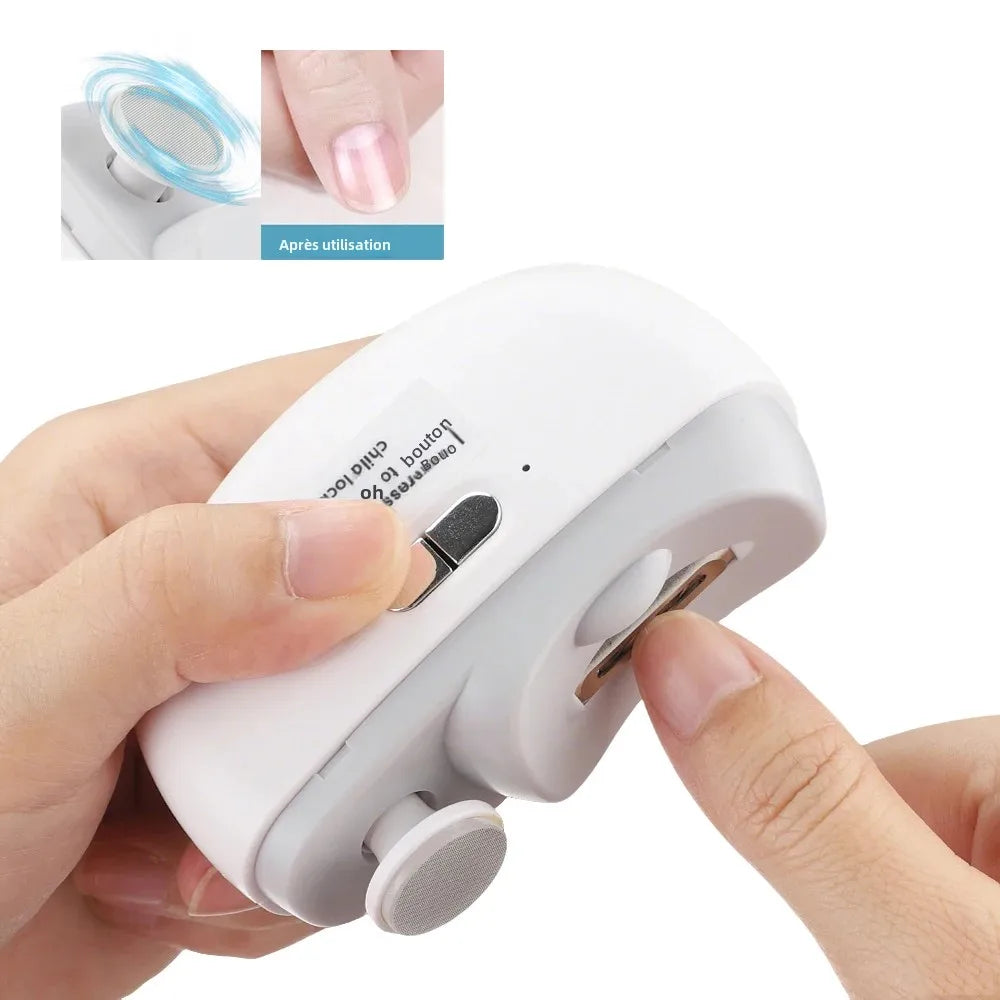 Coupe-Ongles Électrique Sécurité USB-C – Lumière LED – Bébé, Enfant & Adulte – CLEVI Paris