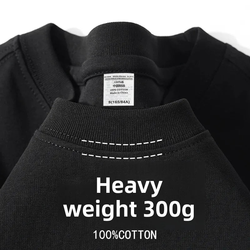 T-Shirt Unisexe Coton Lourd 300g Col Rond Manches Courtes Coupe Loose 18 Coloris Premium – CLEVI Paris