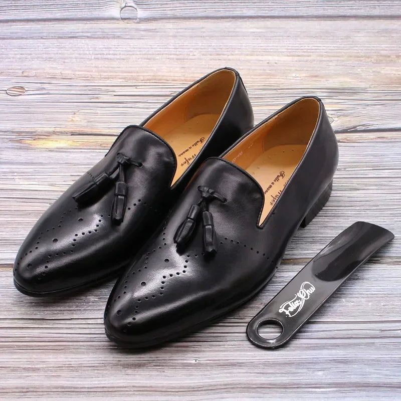 Mocassin à Glands Homme FELIX CHU – Cuir Véau Véritable Semelle Mouton
