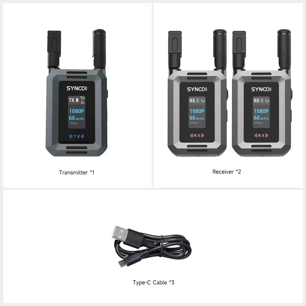 SYNCO Xvison HD Système Transmission Vidéo Sans Fil 1080P 200m Latence 40ms – CLEVI Paris