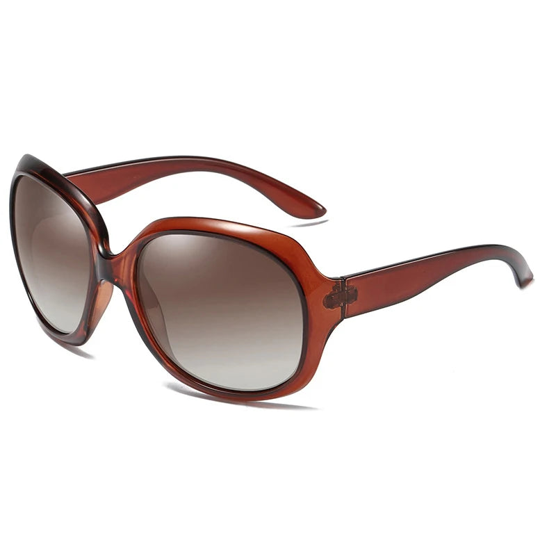 Lunettes de Soleil Rondes Oversize Polarisées Dégradé UV400 Femme – CLEVI Paris
