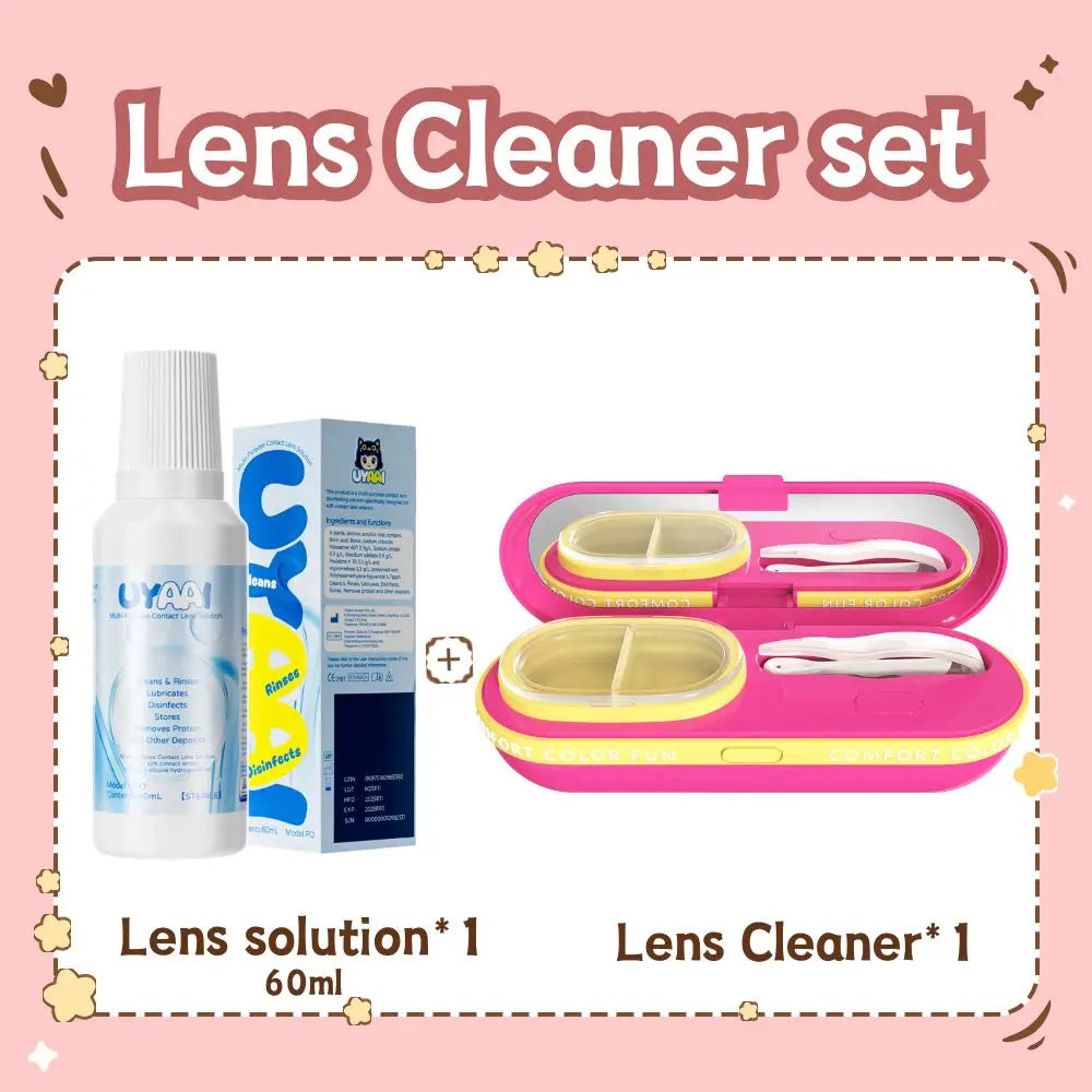 Kit Entretien Lentilles de Contact UYAAI | Solution, Nettoyeur & Outil de Pose | Unisexe – CLEVI Paris