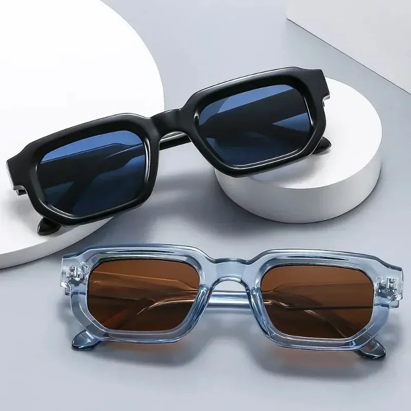 Lunettes de Soleil Carrées Retro Verres Transparents UV400 Unisexe 11 Coloris – CLEVI Paris