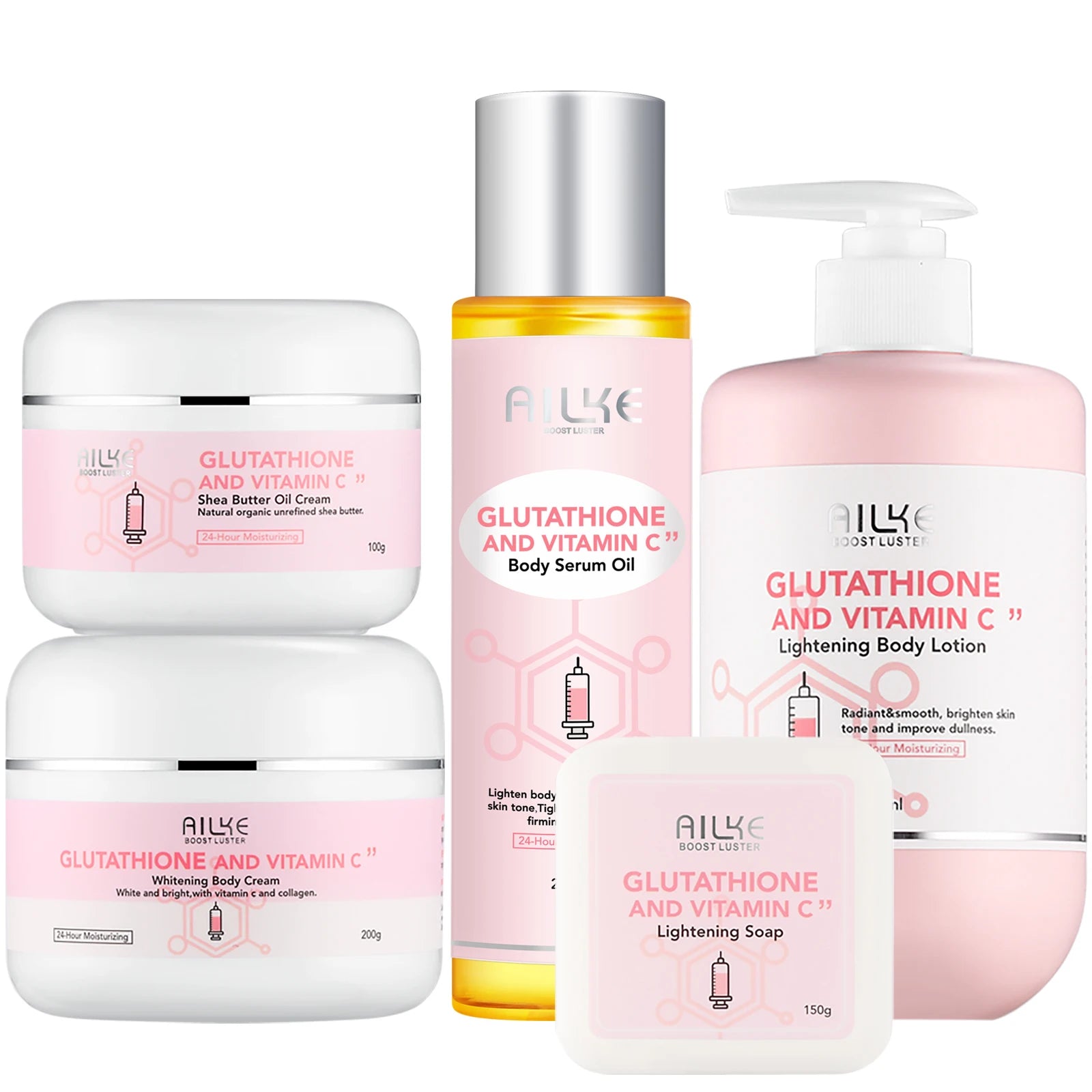 Gamme Éclat Peau AILKE | Glutathion & Vitamine C | Sérum, Crème, Lotion & Sets – CLEVI Paris