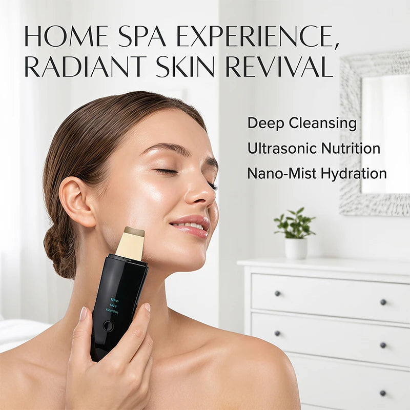 Spatule Ultrasonique Rechargeable Points Noirs & Peeling Visage – CLEVI Paris