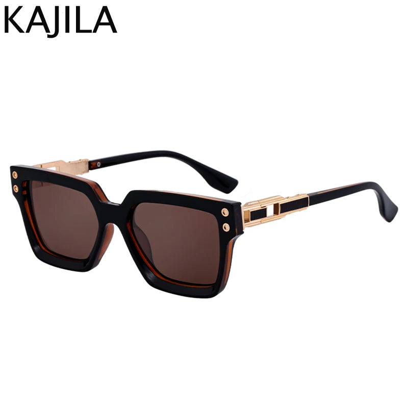 Lunettes de Soleil Carrées Punk Polarisées Monture Alliage UV400 Homme 14 Coloris – CLEVI Paris