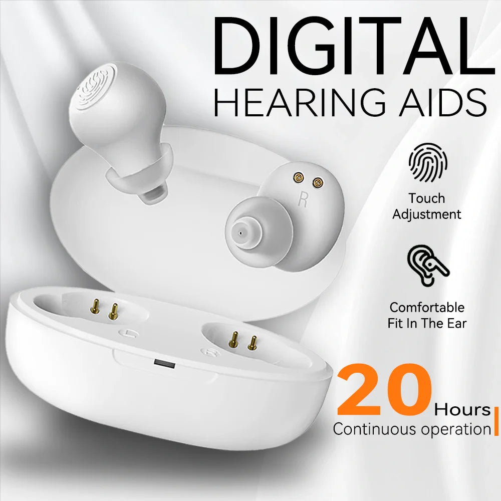 Aide Auditive ITE DOCTODD Rechargeable 20H Paire Blanche – CLEVI Paris