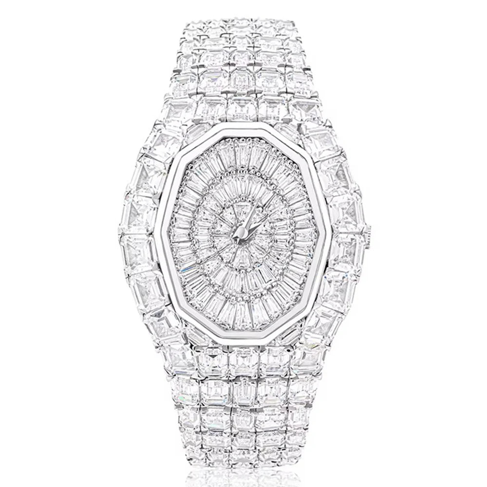 Montre Femme Saphir Taille Émeraude Argent 925 Quartz – CLEVI Paris