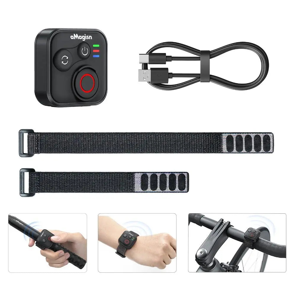 Télécommande Bluetooth DJI Osmo Action 4/5/5 Pro/6/360 – Portée 50m 96h Autonomie Bracelet Inclus – CLEVI Paris