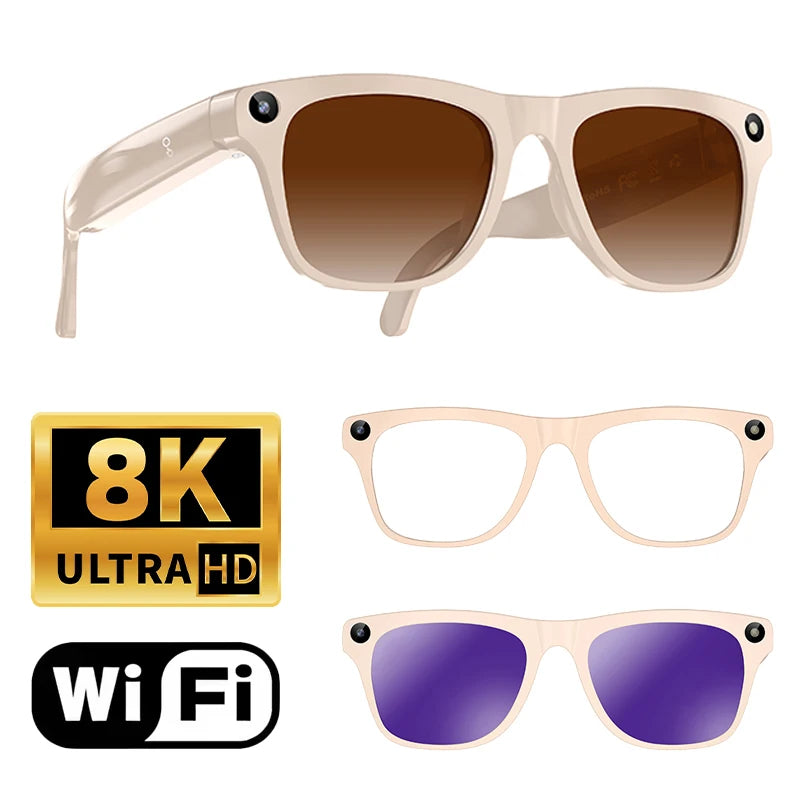 Lunettes Connectées Lenovo Smart AI – Caméra 8MP Bluetooth Traduction IA Assistant Vocal Appels Photo Vidéo Unisexe – CLEVI Paris