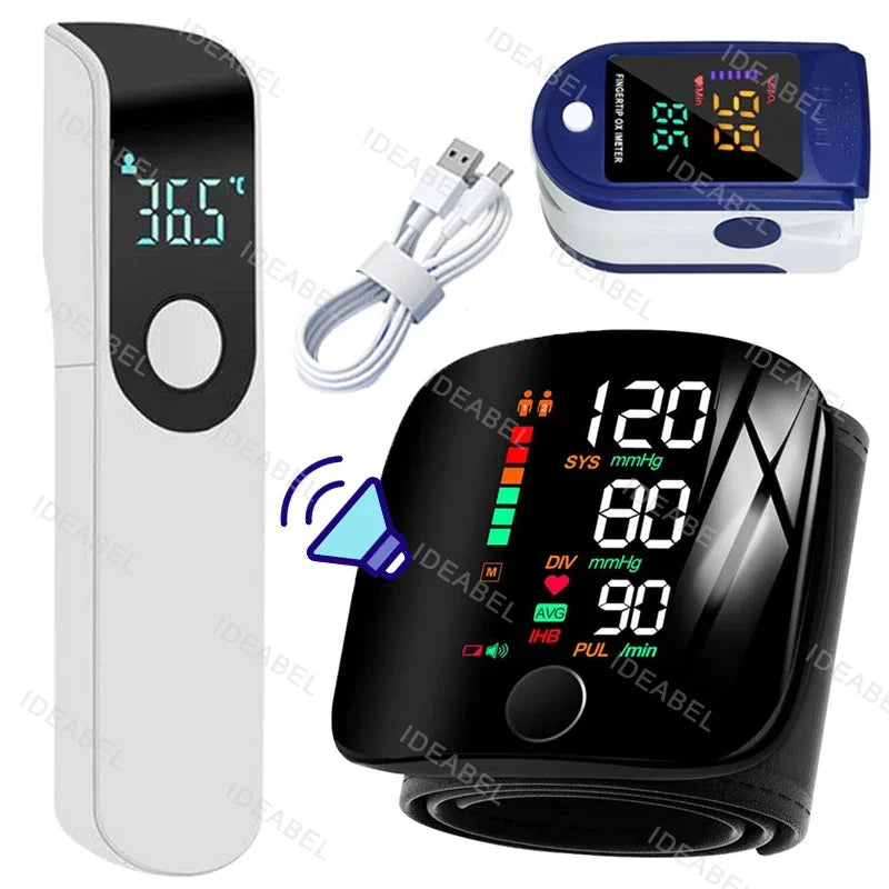 Tensiomètre Poignet LCD Rechargeable Vocal Auto 18 Designs – CLEVI Paris