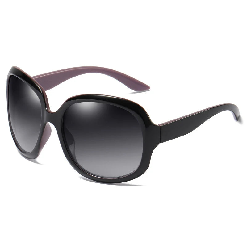 Lunettes de Soleil Rondes Oversize Polarisées Dégradé UV400 Femme – CLEVI Paris