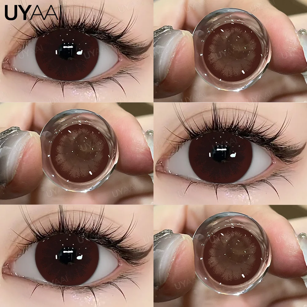 Lentilles de Contact Colorées UYAAI sans Correction – 14 Teintes, Port Annuel