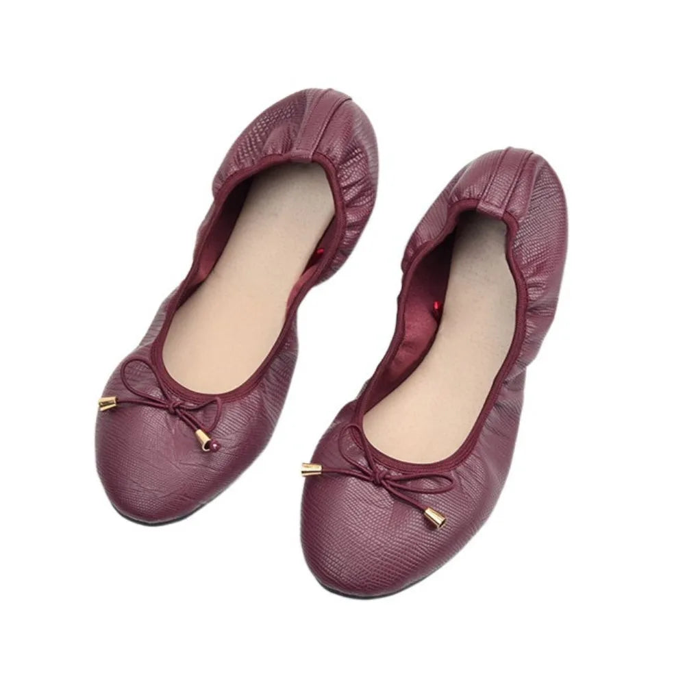 Ballerines femme souples à nœud – CLEVI Paris
