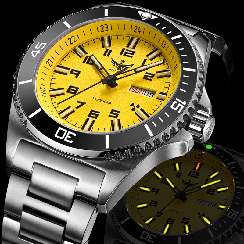 Montre YELANG V1031 Diver Automatique Homme Saphir Miyota 8205 300M – CLEVI Paris