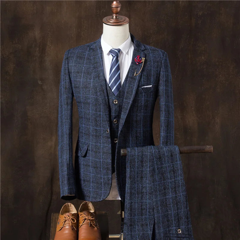 Costume homme 3 pièces à chevrons – CLEVI Paris