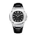Montre Quartz Business ONOLA Homme Cuir Forme Originale – CLEVI Paris