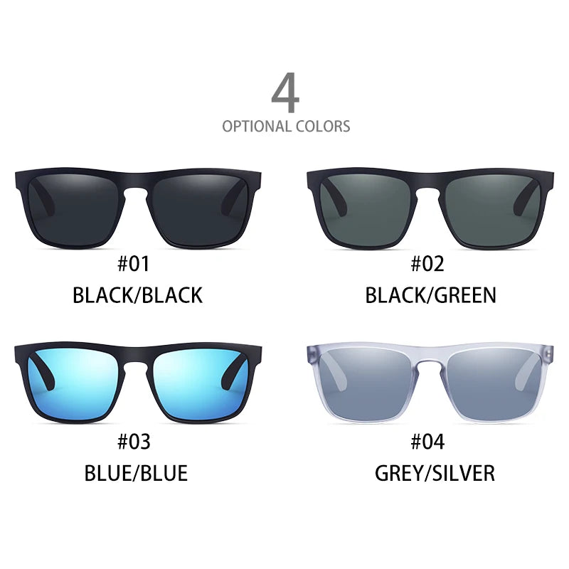 Lunettes de Soleil Rectangulaires Polarisées Vintage Homme – Verres TAC UV400 Conduite Pêche – CLEVI Paris