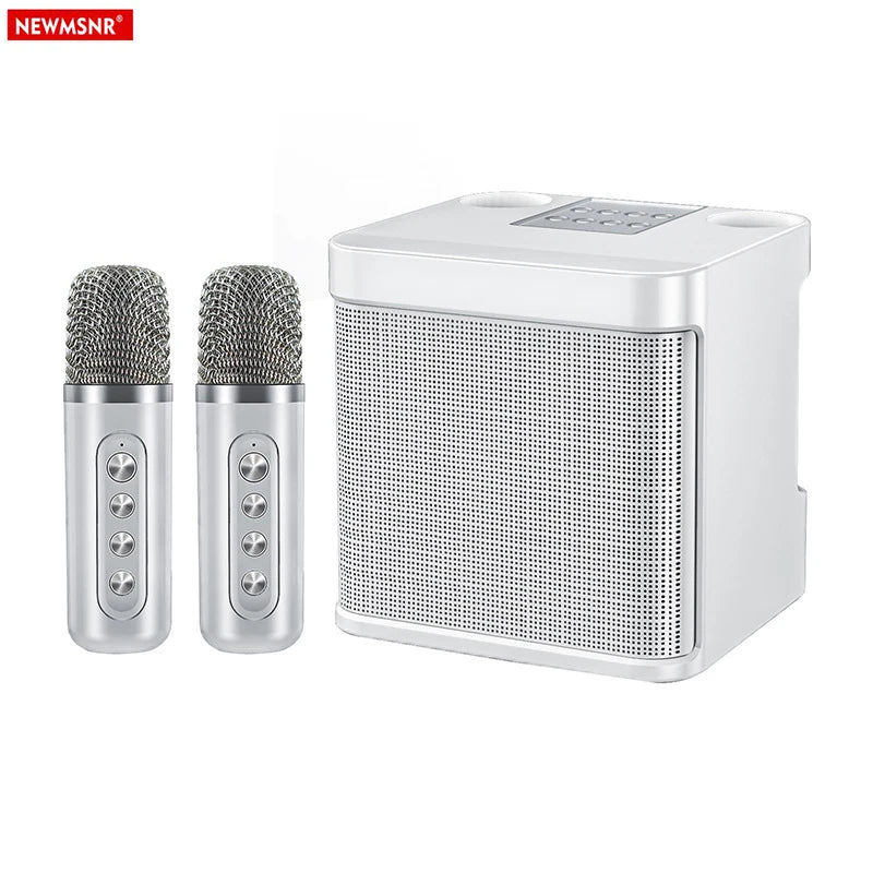 Enceinte Karaoké Bluetooth 20W – 2 Micros Sans Fil Inclus, Basse, 6h | Newmsnr