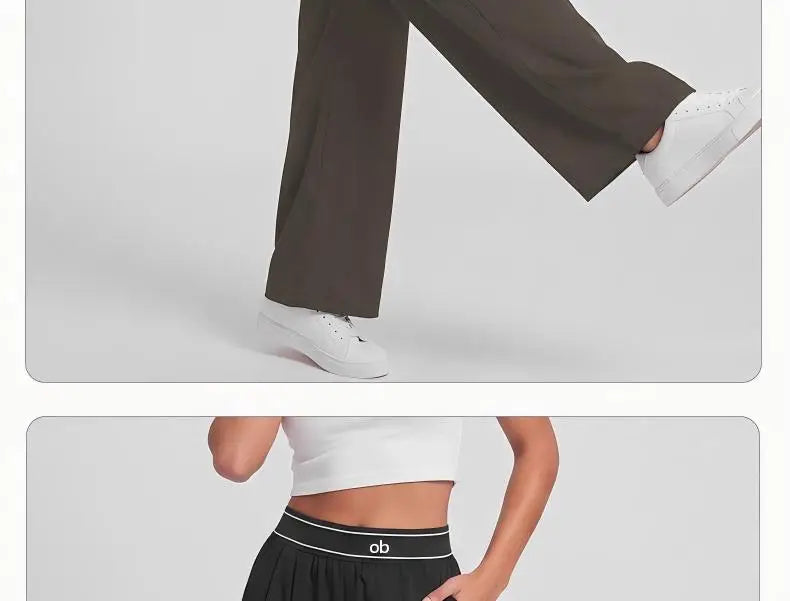 Pantalon yoga femme extensible avec poches – CLEVI Paris