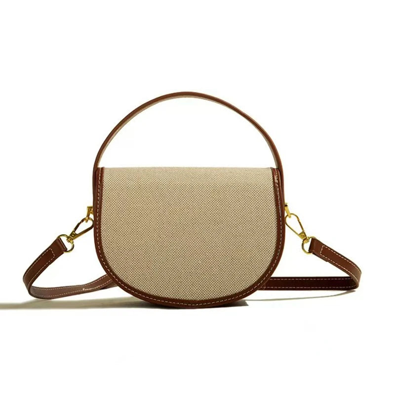 Sacoche Selle Femme en PU – Sac Bandoulière Rétro Patchwork | 4 Coloris | Marron, Noir, Cowboy, Jeans