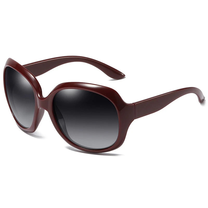 Lunettes de Soleil Rondes Oversize Polarisées Dégradé UV400 Femme – CLEVI Paris