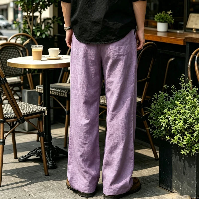Pantalon homme plissé taille haute jambes larges – CLEVI Paris