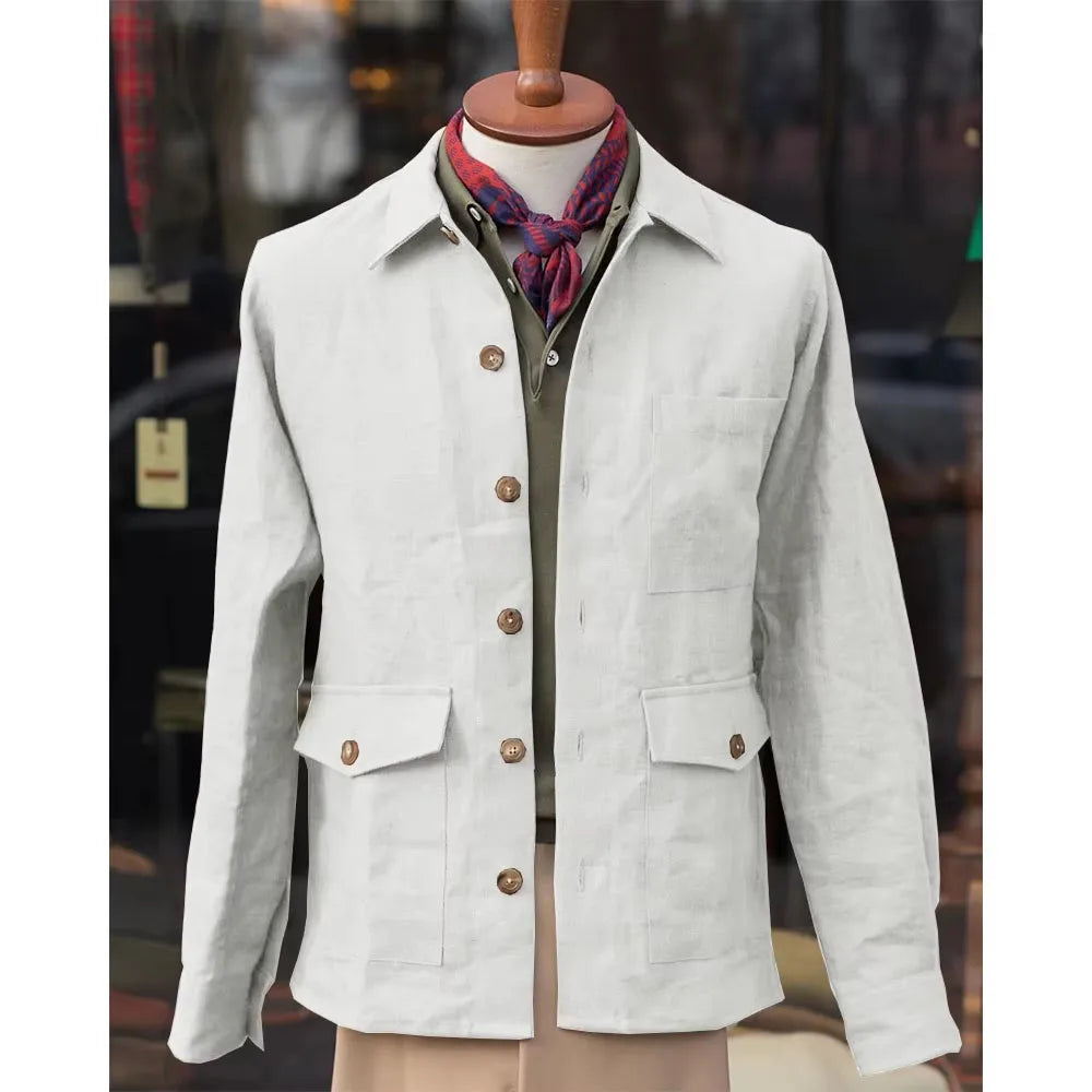 Veste Safari Homme Coton et Lin – CLEVI Paris