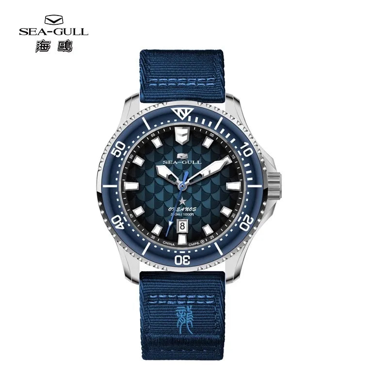Montre Homme Sea-Gull 1216 – Automatique Plongeuse, Verre Saphir, Étanche 300M, Édition Dragon