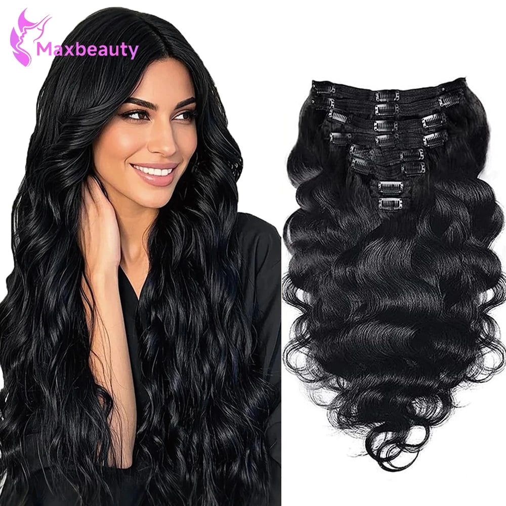 Extensions clip-in Body Wave, cheveux humains – CLEVI Paris