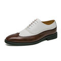 Richelieu Oxford Bicolore Homme Bout Fleuri Wingtip Mariage Business EU 38-46 – CLEVI Paris