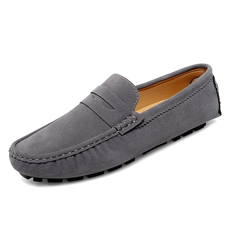 Mocassins Homme Cuir Suédé Yeinshaars – Chaussures Plates Confortables Slip-On – CLEVI Paris