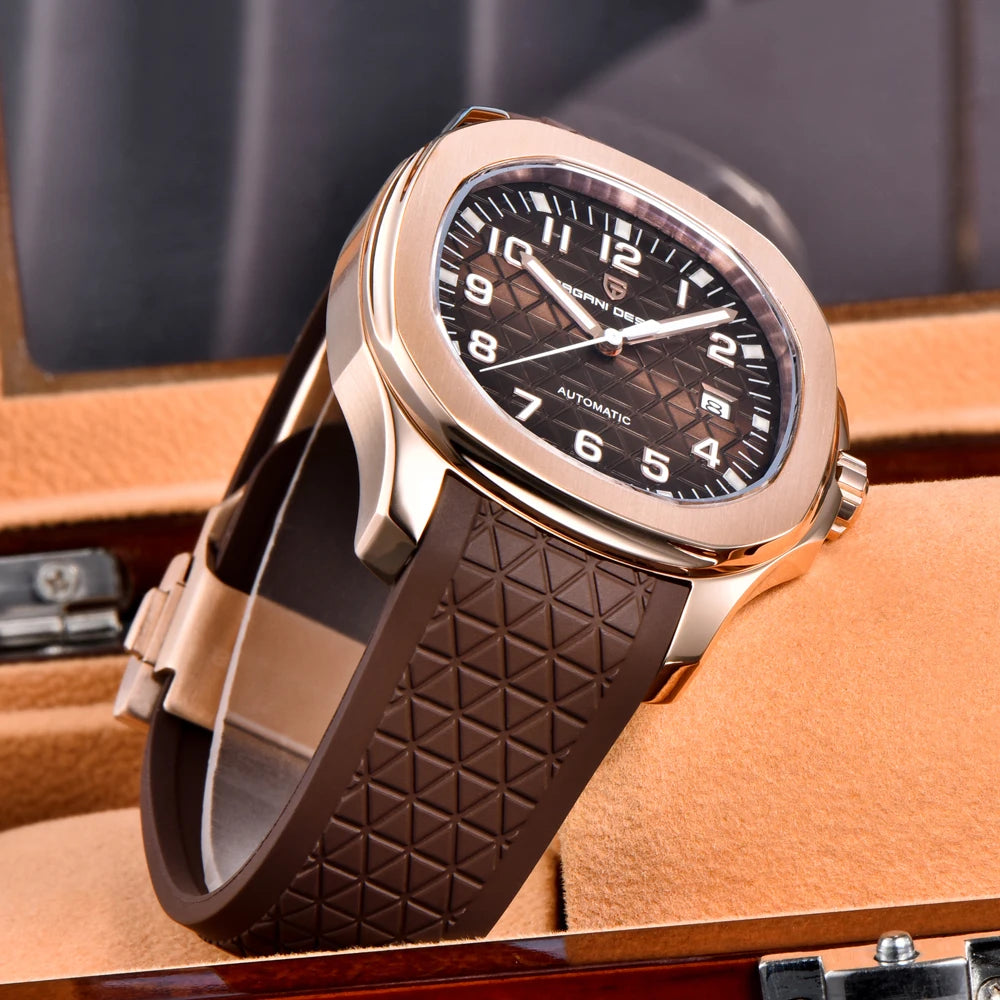 Montre PAGANI DESIGN PD-YS031 – Automatique, Verre Saphir AR, Acier Inoxydable, Couronne Visée, Étanche 10 ATM – CLEVI Paris