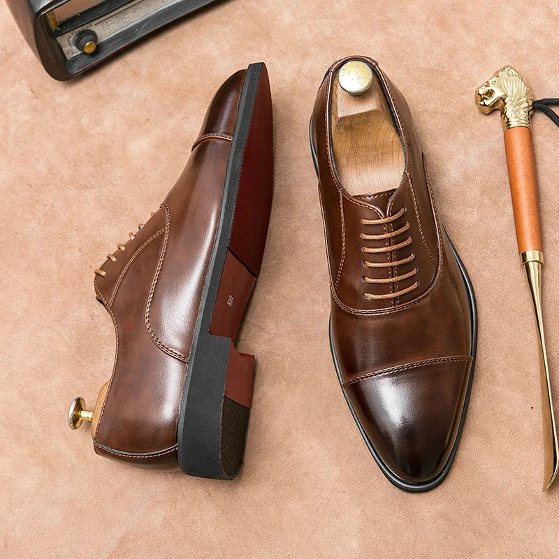 Chaussures Oxford Homme Élégantes – Lacets, Semelle Caoutchouc – CLEVI Paris