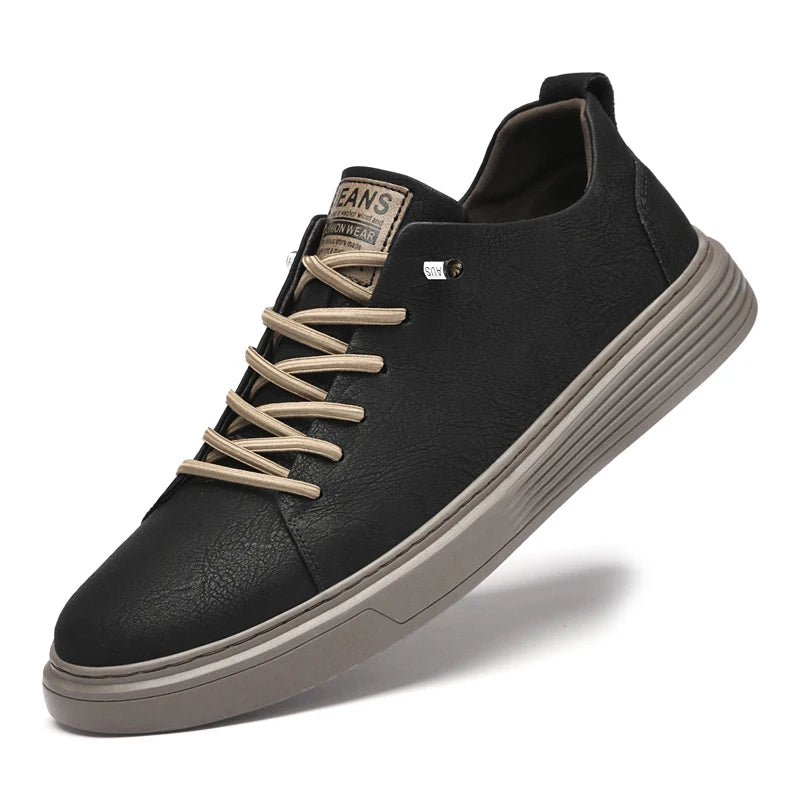 Sneakers Homme Cuir Vache Véritable Lacets Respirant Semelle Caoutchouc Casual Sport Skateboard EU 38-47 TOGEE See – CLEVI Paris